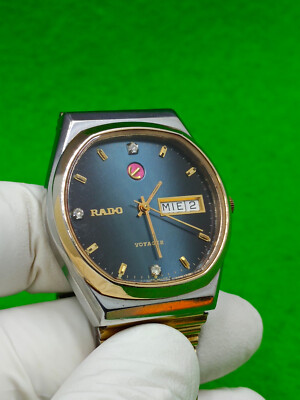 Montre Rado Voyager Automatique Day/Date - Vintage, Or Et Acier, Pour Homme