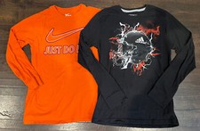 Boys Nike Adidas Football Sports Athletic Long Sleeve Shirt Lot 14 16 L Large