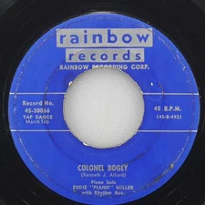 EDDIE "PIANO" MILLER Tap Dance / Stars And Stripes Forever RAINBOW 45 30066 VG-