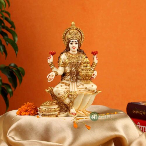 Goddess Lakshmi Statue Home Decor Goddess of Wealth Best Diwali Gift  Statues | eBay