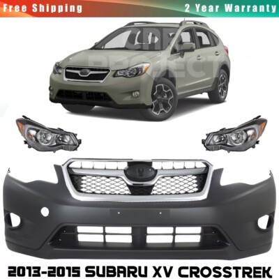 Front Bumper Cover & HeadLight Assembly Kit For 2013-2015 Subaru XV Crosstrek