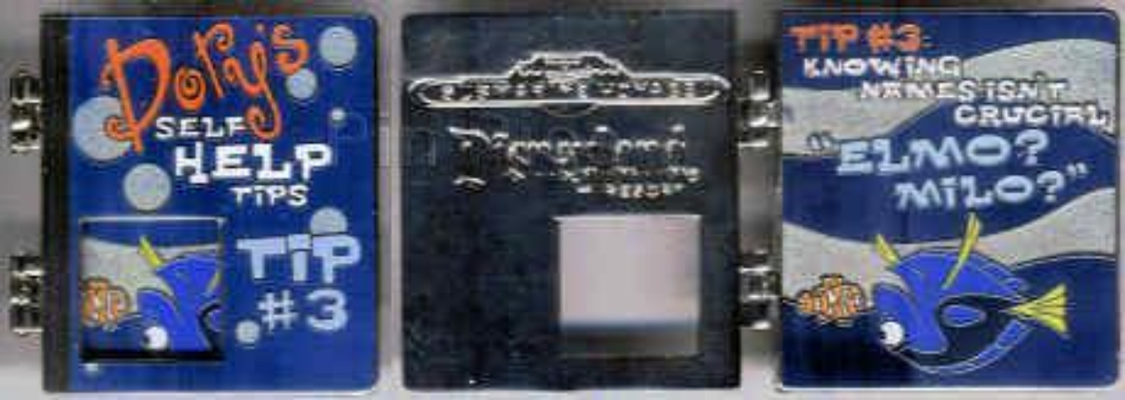 Disney Pin 54915 DLR Dory's Self Help Tips #3 Finding Nemo Submarine Voyage Book