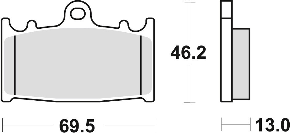 Plaquettes de frein moto arrière KH366 Suzuki VL1500 Intruder 2001 2002 2003 2004 2005 2006 2007 2008
