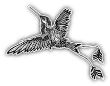Patterned Bird Car Bumper Sticker Decal