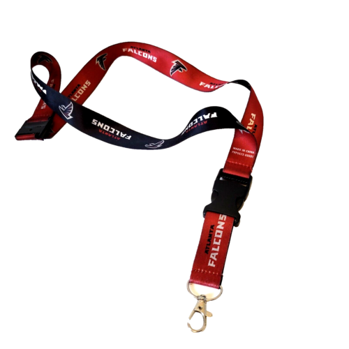 Atlanta Falcons NFL Lanyard Clip Neck Tag Keychain for ID Keys Red Black - Picture 1 of 2