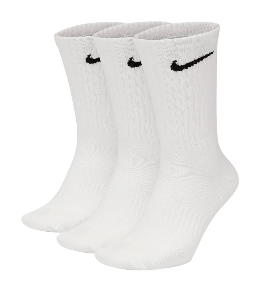 NIKE SOCKS 3 PAIRS PACK - LIGHTWEIGHT CREW ANKLE MENS WOMENS SPORTS UK - Image 4 of 4