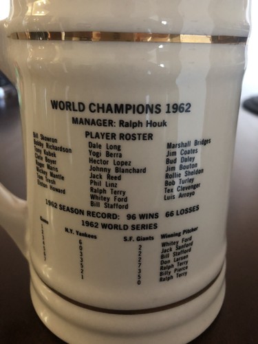 NEW YORK YANKEES SAN FRANCISCO GIANTS 1962 RARE World Series Stein - 第 2/5 張圖片