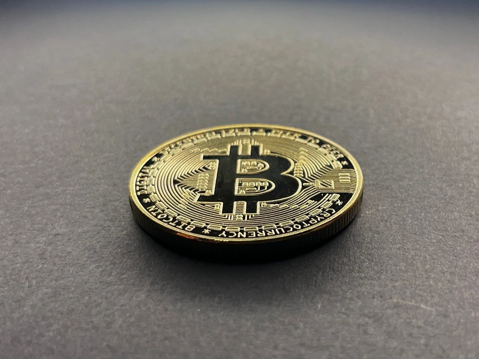 2er Set - BITCOIN Ethereum Kryptomünze Gold - BTC Deko - crypto -NEU - | ETH XRP - Bild 2 von 3