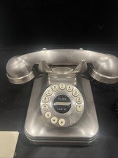 Telephone POTTERY BARN Grand Phone Brushed Metal Push Button Original Tag