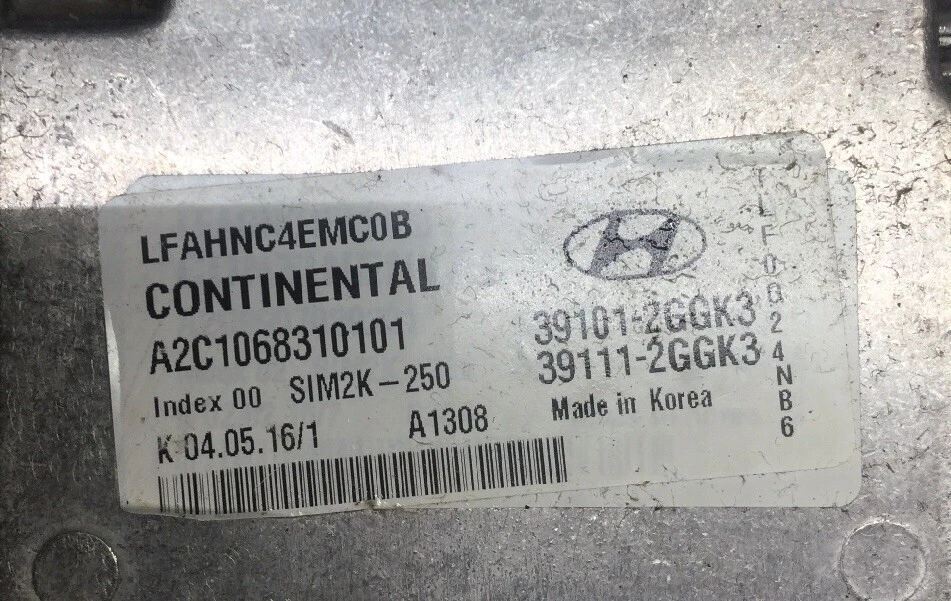 ECU ECM COMPUTER Hyundai Sonata Sonata Hybrid 2015 15 2016 16 391112GGK3 971995 - Image 2 of 4