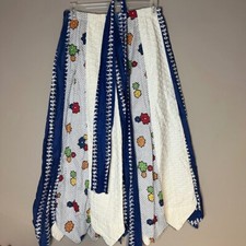 VTG 1970s Mixed Print Patchwork Maxi Skirt Handmade 70s Womens S/M 