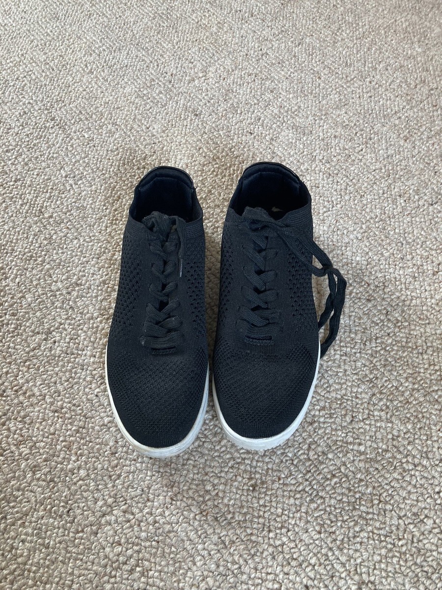 matalan Black soft breathable fabric trainers pumps sz UK