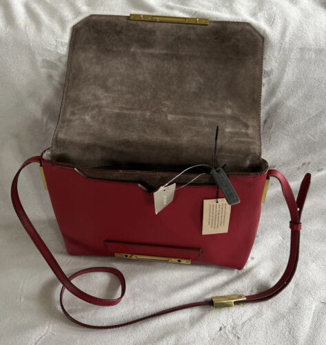 NWT JCrew Leather Claremont Purse Crossbody Bag Desert Cherry Retail $250 - Picture 2 of 9