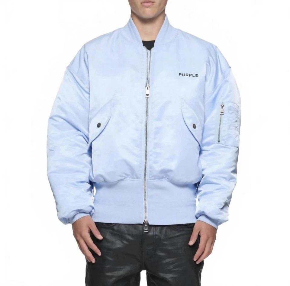 CHAQUETA BOMBER MARCA MORADA AZUL BEBÉ Talla PEQUEÑA NUEVA CON ETIQUETAS Foto 2 de 3