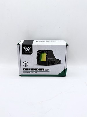 Vortex Defender-CCW 3 MOA Micro Green Dot Sight DFCCW-MGD3 Shield RMS Black