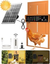 Solar Automatic Chicken Coop Door Timer Light Sensor Aluminum