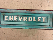Large Chevrolet Truck Tailgate  Metal Sign Raised Letter 29 By 10 Inches