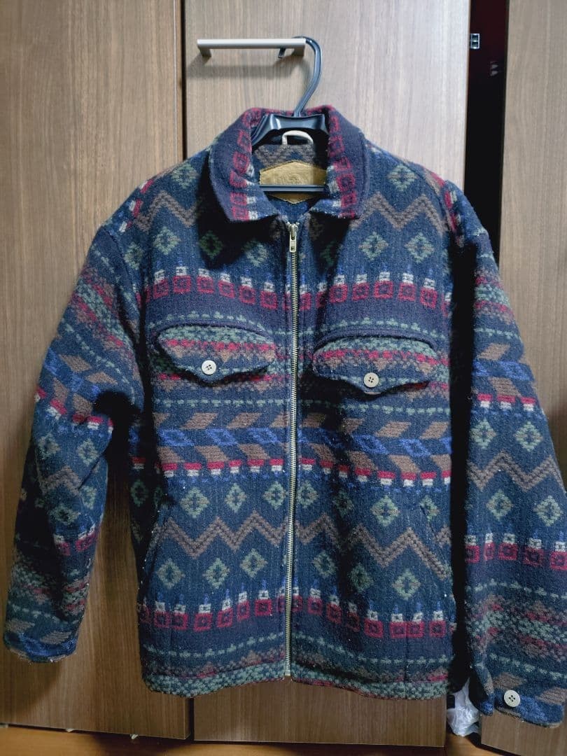 Woolrich Native Pattern Wool Boa Jacket USA Made … - image 1