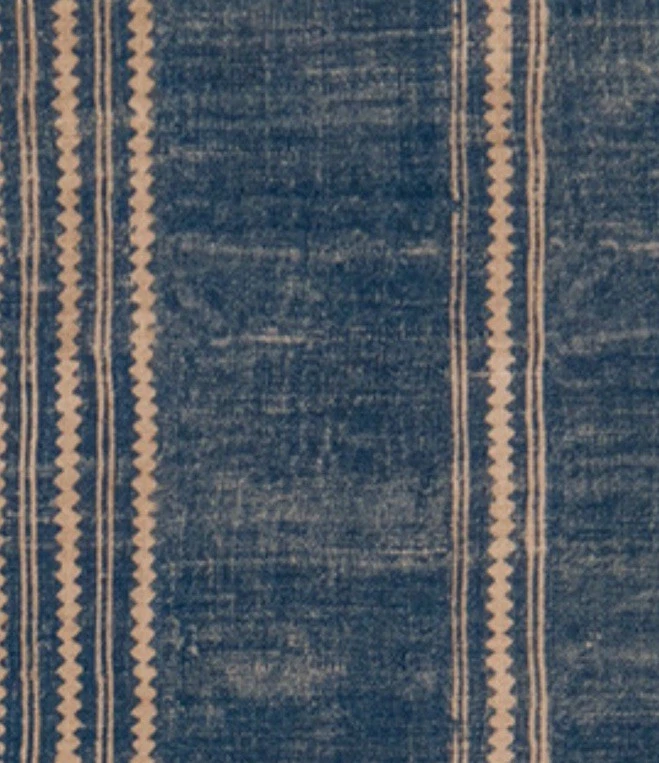 ROBERT KIME CURTAIN FABRIC "HISHI - BLUE" 2.5 METRES Cotton Blend - Image 2 of 4