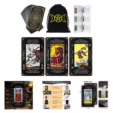 Tarot Cards Deck with Guide Book Linen Carry Bag 78 Classic Original Fortune
