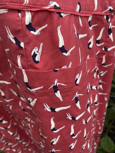 🤍WHITE STUFF RED SWIMMER PRINT SHORT SLEEVE SHIFT STYLE DRESS SIZE 16🤍 - Picture 5 of 8
