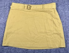NWT Express Chartreuse Belted Mini Skirt Sz 12 Editor Style Workwear Officewear