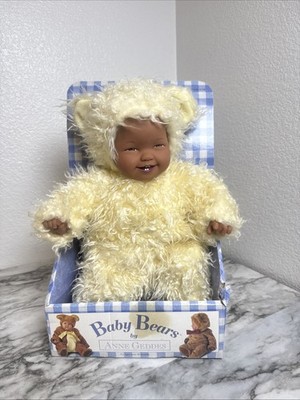 1997 Anne GEDDES African American ''Baby Bear' 'Furry Baby Doll
