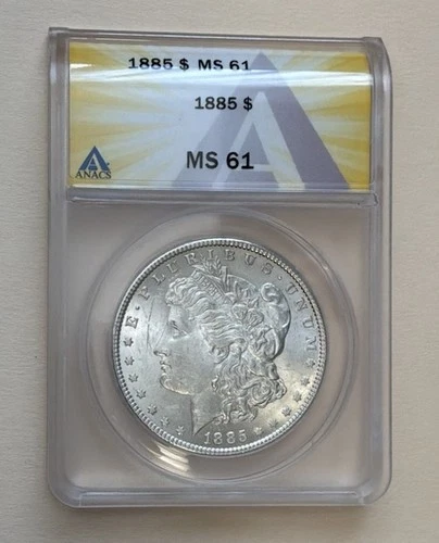 1885 Silver Morgan Dollar Coin MS 61
