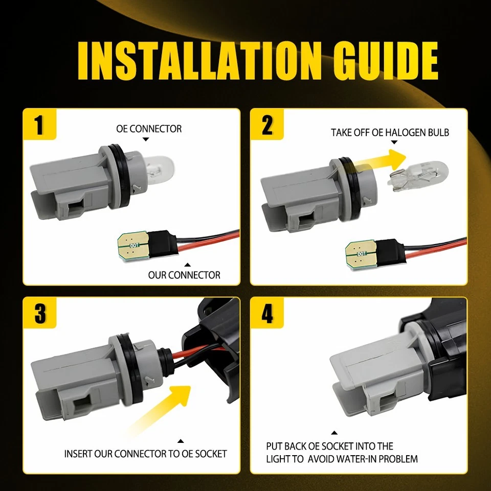 2x Red+White LED License Number Plate Tag Lights Fit Chevy GMC C1500 C2500 C3500 - Image 4 of 4