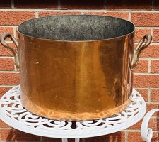 Huge LMS Railway Copper Stock Cooking Pot Log Basket Dove Tail Joints