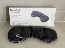BlanQuil Dream Shades Weighted Eye Mask Single Sleep Mask Gray Fleece Sateen
