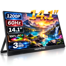 HGFRTEE 14.1" Portable Monitor 1920x1200 FHD IPS Laptop Second Screen HDMI