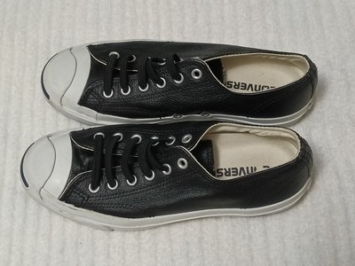 Converse Jack Purcell Leather Ox Black White Blue Sole 1S962 Size