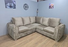 Modern Velvet L-Shaped Corner Sofa - DELIVERY AVAILABLE!