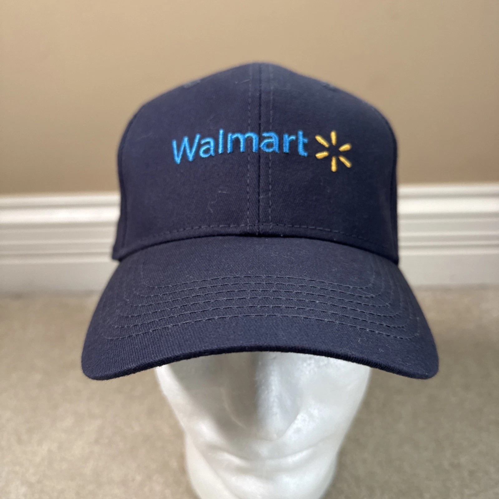 Walmart Employee Cap Hat Navy Blue Logo