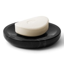 Marble Soap Dish Italy Natural Stone Sponge Holder for Bathroom Tub Shower Ki...