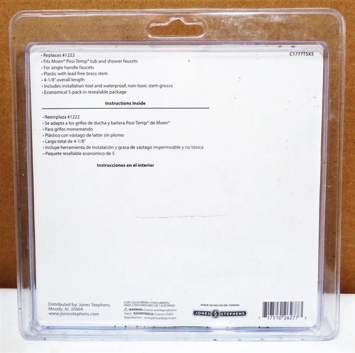 Jones Stephens C1777TSX5 Tub/Shower Cartridge 5-Pack fits Moen - Picture 2 of 4