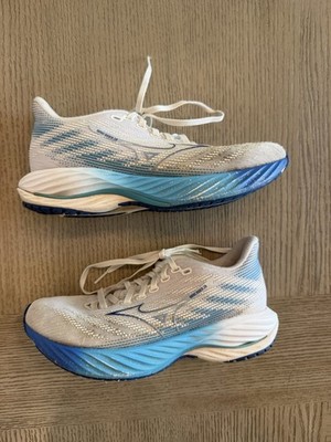 Mizuno Wave Rider 28 Women's Running Shoes White/Mugen Blue, Size 7.5