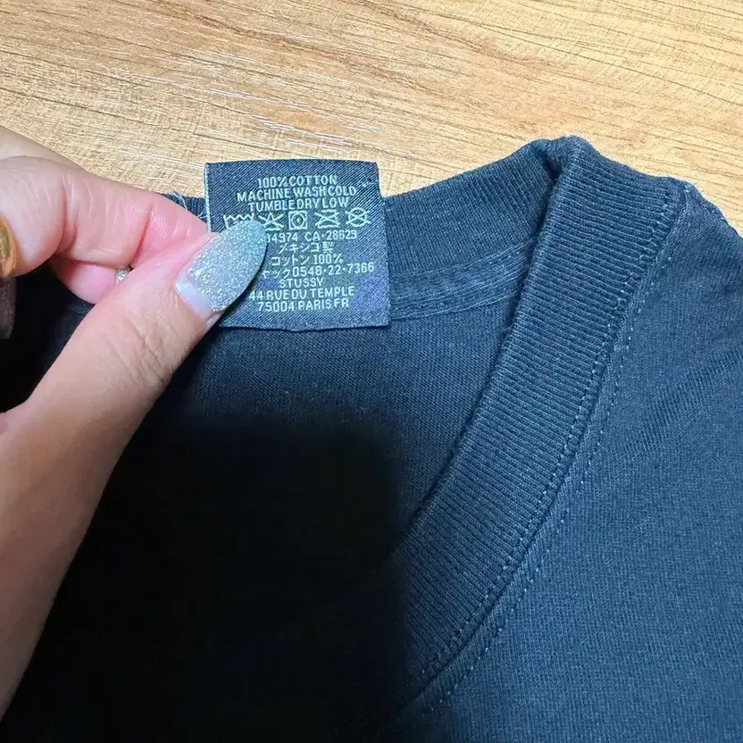 Stussy Black Short Sleeve T-Shirt, Size L, Authentic thumbnail 4