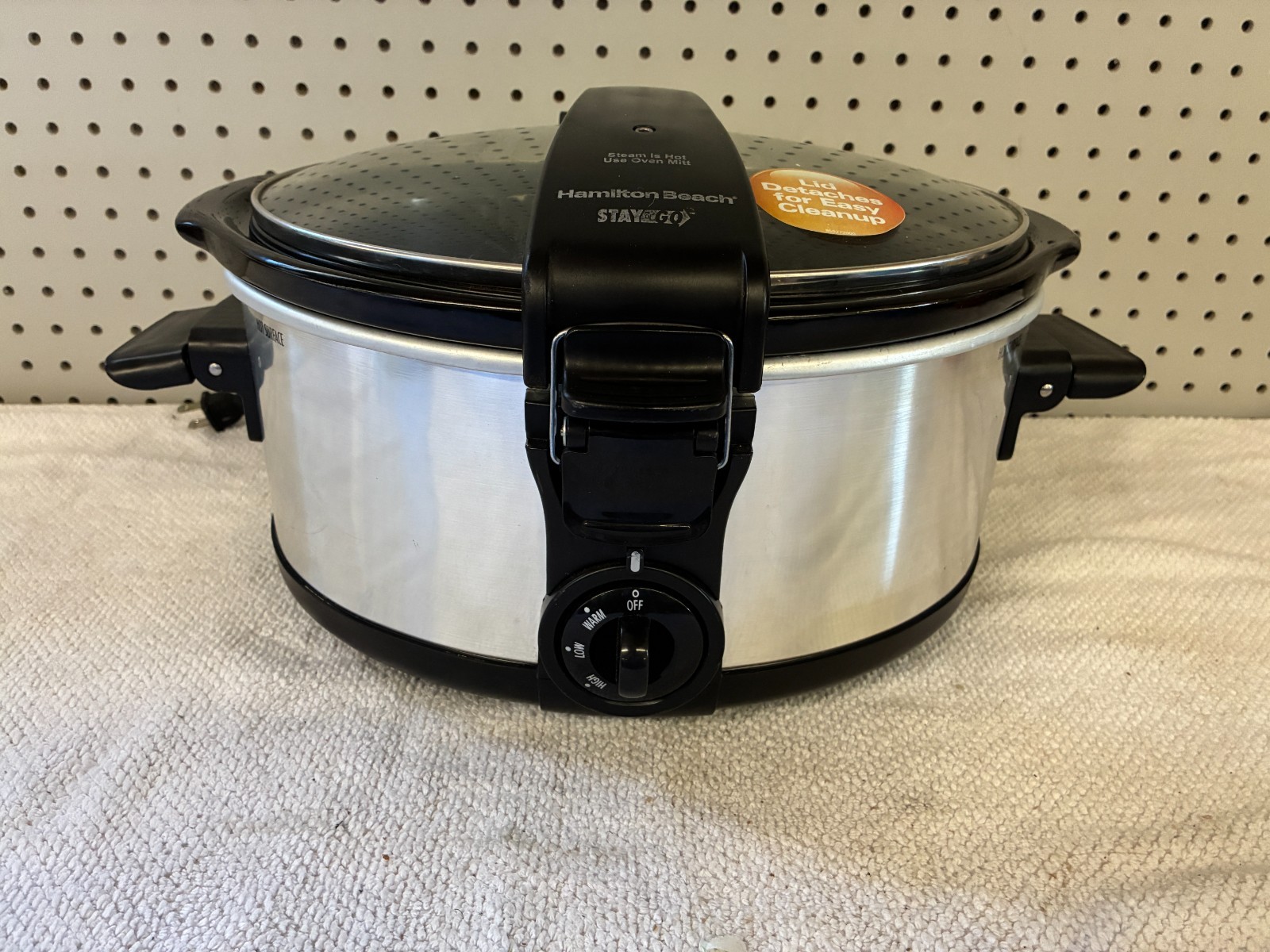 Hamilton Beach 33461 Stay or Go 6Qt Slow Cooker Stainless St