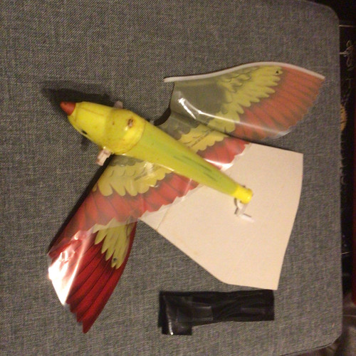 Vintage French Toy Tim De Ruymbeke Ornithopter Toy Wind Up Flying Bird 1970s - Picture 6 of 9