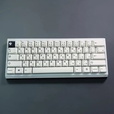 White Minimalist PBT Keycaps 125 Keys Japanese Dye Sub Mechanical Keyboard Set