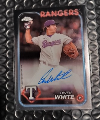 2024 Topps Chrome Rookie Autographs Owen White RC Auto Rangers