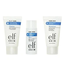 e.l.f. Pure Skin Back to Basic Mini Kit Cleanser-Toner-Moisturizer