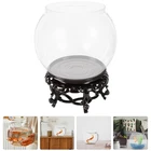  1 Set of Fish Bowl Aquarium Tank Small Goldfish Tank Clear Desk Fish Tank with