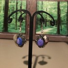 Native Jeweler (.900) COIN SILVER & Gen. Polished MOHAVE (MOJAVE) Turq. Earrings — photo 1