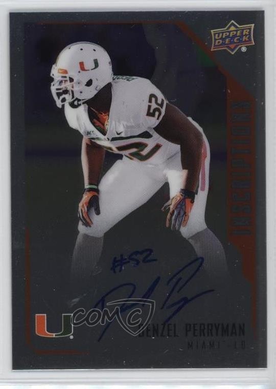 Denzel Perryman Upper Deck Inscriptions #PE Autograph