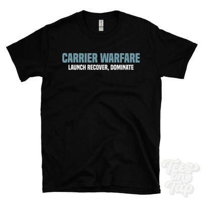CARRIER WARFARE LAUNCH RECOVERY, DOMINATE T-SHIRT Flugzeugträger | Flight Deck