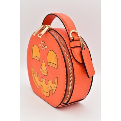 Coach Canteen Crossbody Bag Halloween Jack o Lantern Face Pumpkin