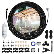Misters for Outside Patio, 33FT Misting Cooling System Kit with Water Filter for